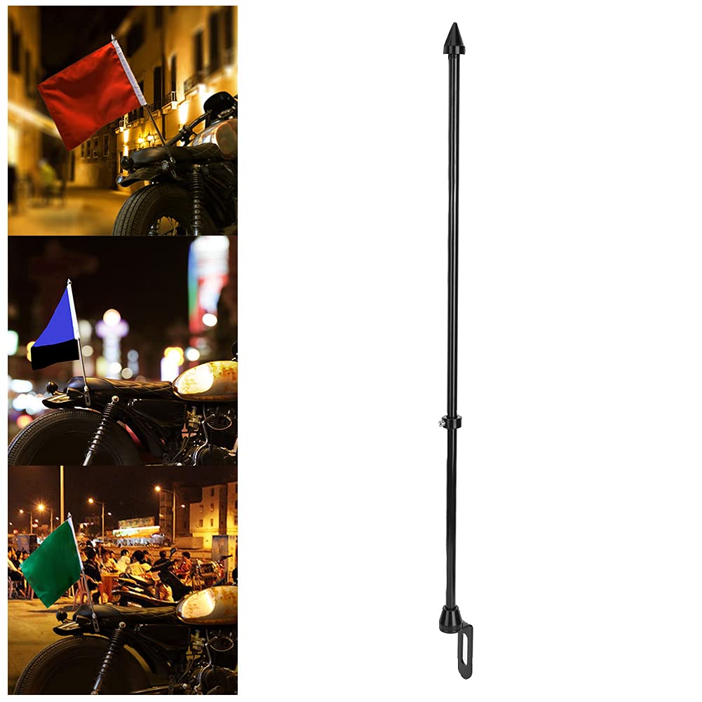 Motorcycle Flagpole Mount,Universal Motorcycle Auto Flagpole Rear Seat Luggage Rack Mount Flag Pole Accessory