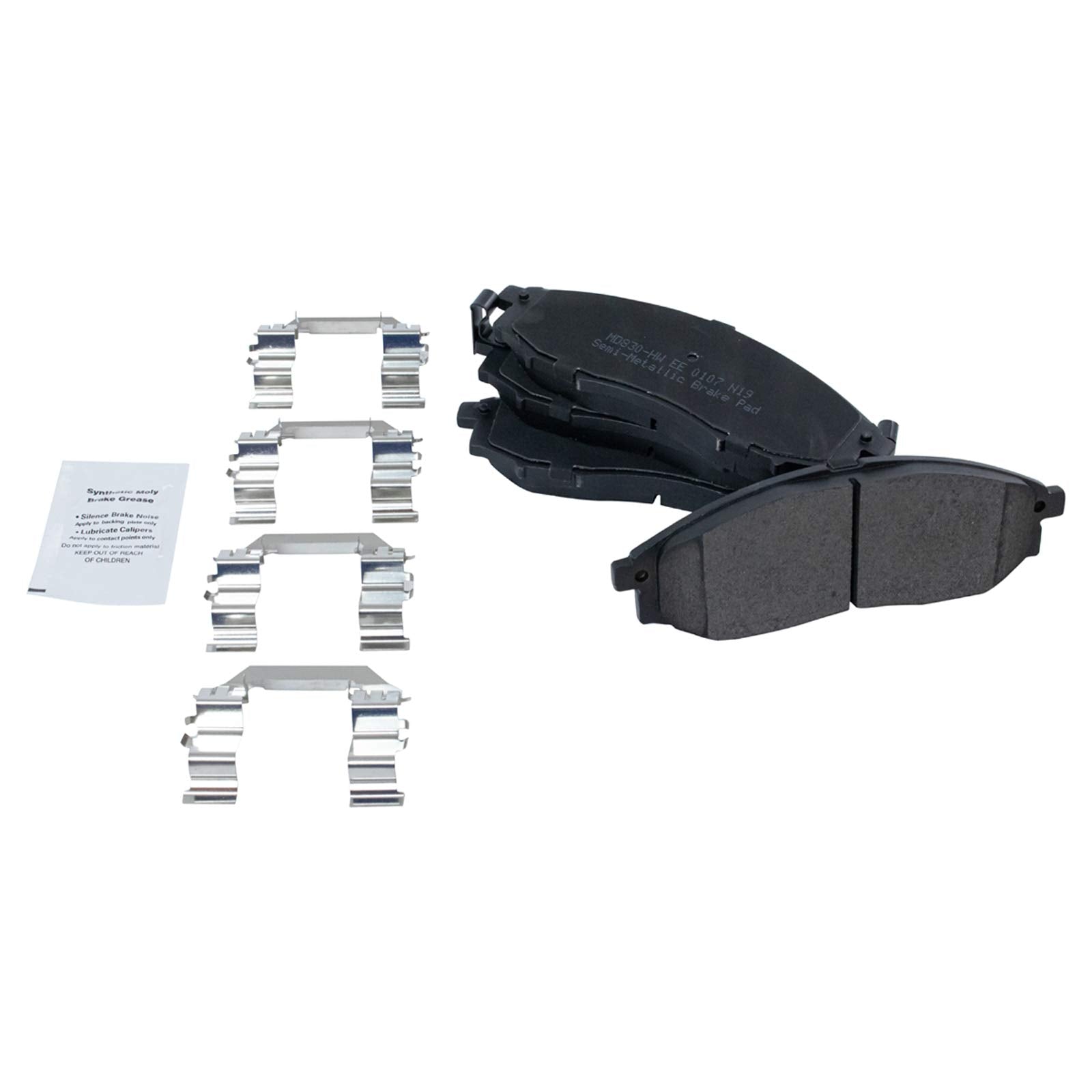 Trq Front Brake Pad & Rotor Kit Brake Pads Brake Rotor Semi-Metallic Compatible With 2003-2004 Nissan Frontier 2000-2004 Xterra