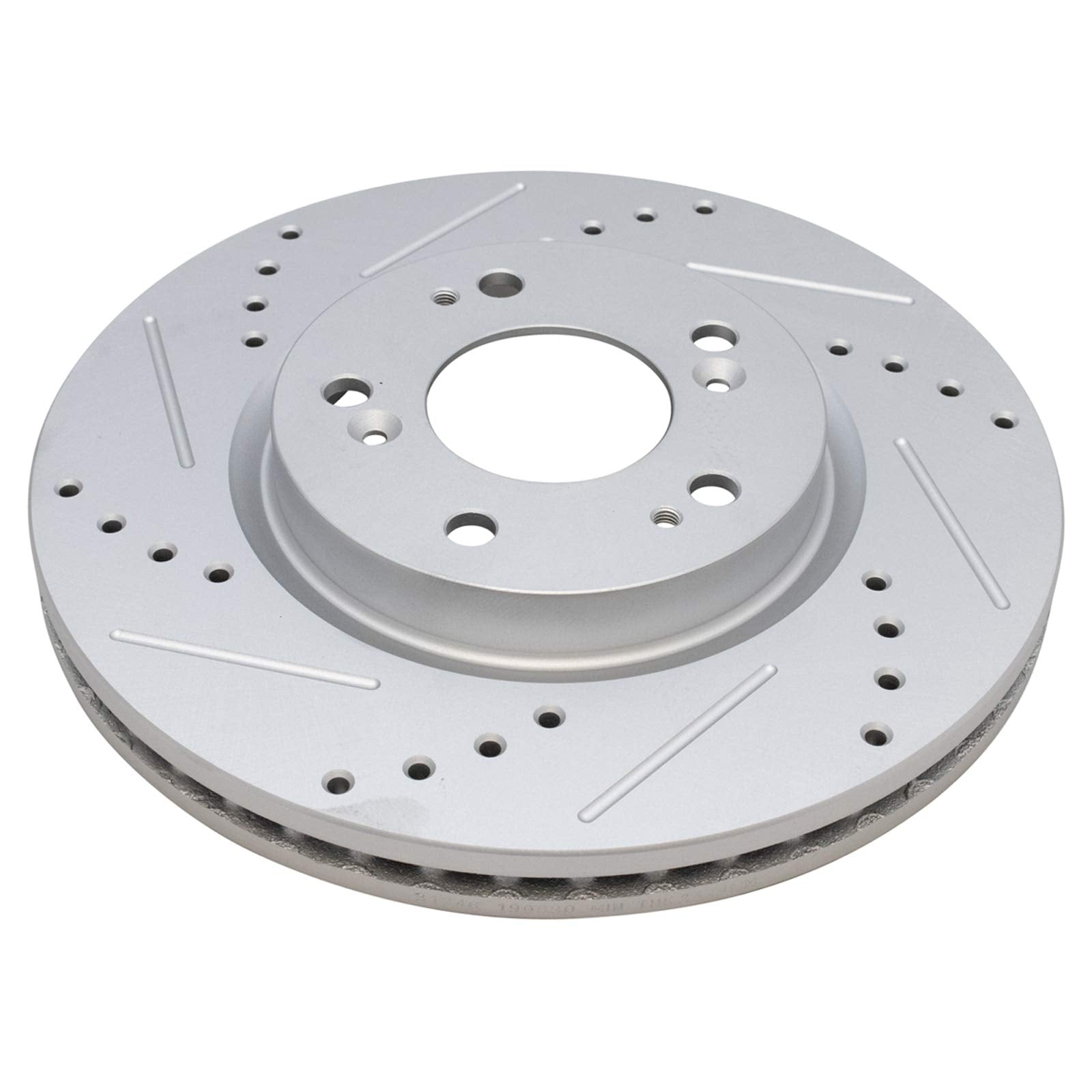 Trq Front Performance Brake Rotor Drilled Slotted Pair Set For 200 / Avenger/Caliber/Cirrus/Compass/Eclipse/Galant/Lancer/Outlan