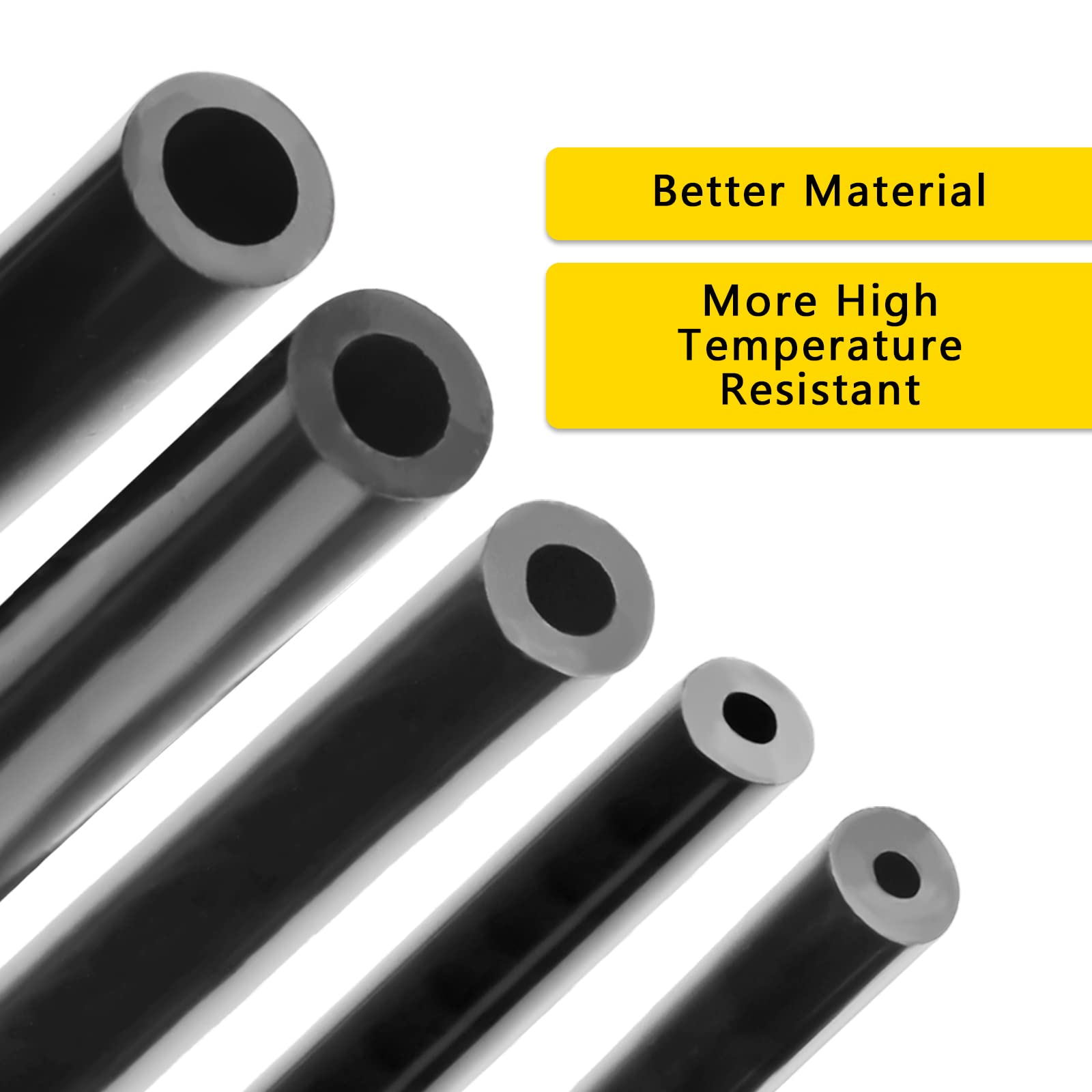 Vacuum Hose Automotive 10 Ft 5Pcs, 1/8'' 5/32'' 1/4'' 5/16'' 3/8'' Id High Performance 130Psi, Vacuum Lines Automotive, Silicone