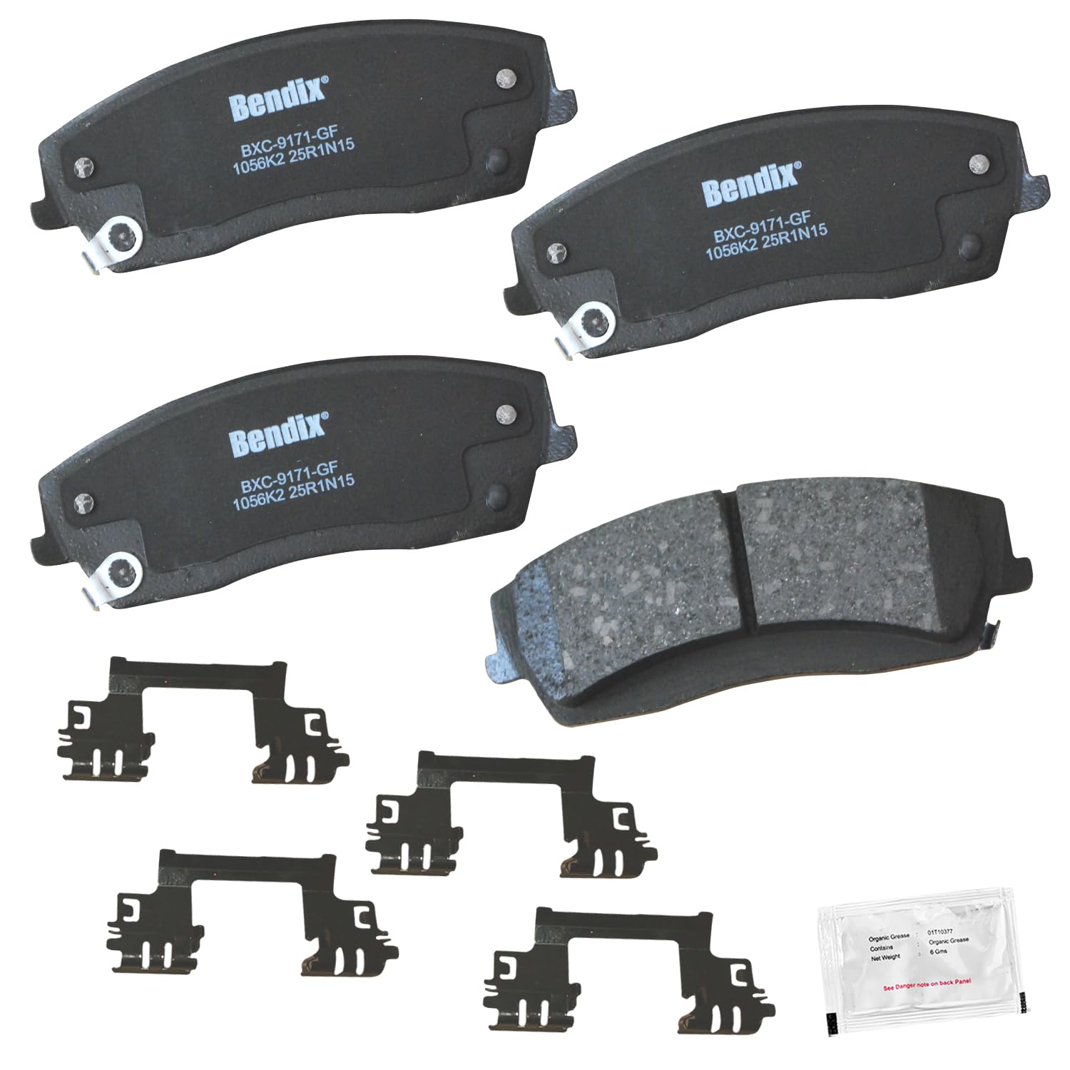 Bendix Priority1 Cfc1056K2 Ceramic Front Brake Pads For Chrysler 300 2010-2005, 300 2015, 300 2019-2017, 300 2023-2021, Dodge Ch