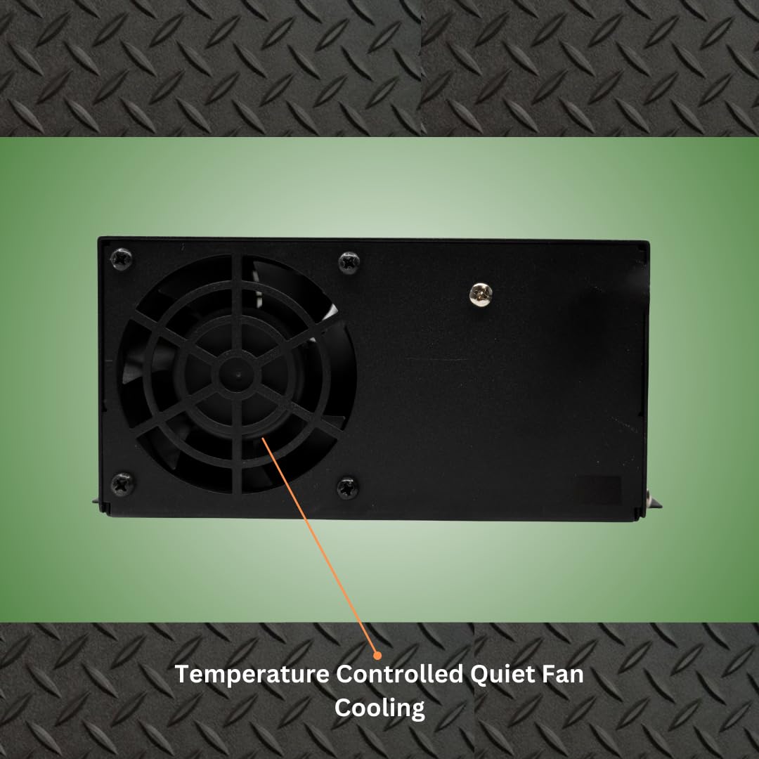 Powermax Pm3-35 Power Supply | Ac-Dc Converter (110/120 Vac To Dc 0-12 Volt, 35 Amp) Battery Charger W/ 3-Stage Smart Charging M