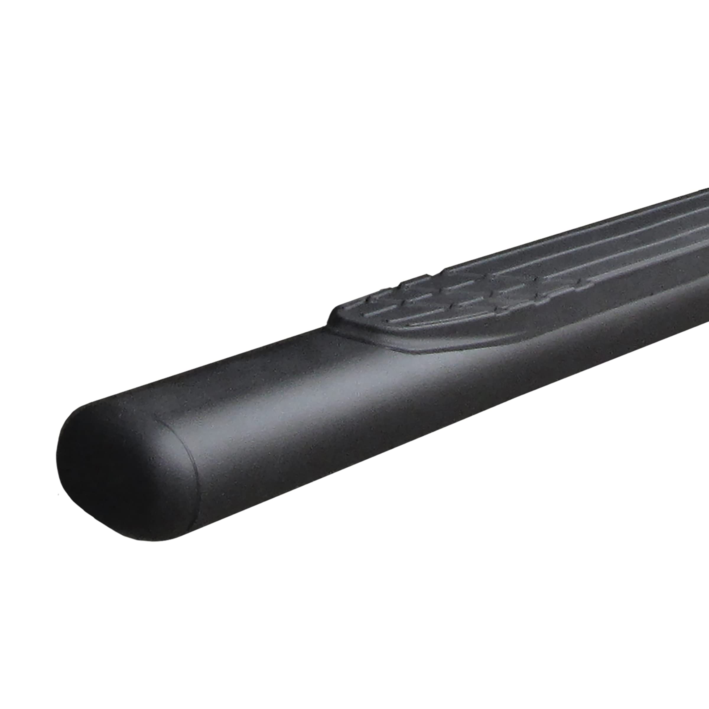 Go Rhino 10487T Oval Side Steps - 4" Textured Black Alloy Steel for 99-24 Ram, GMC, Ford, Nissan, Toyota, Jeep, Chevrolet, Dodge