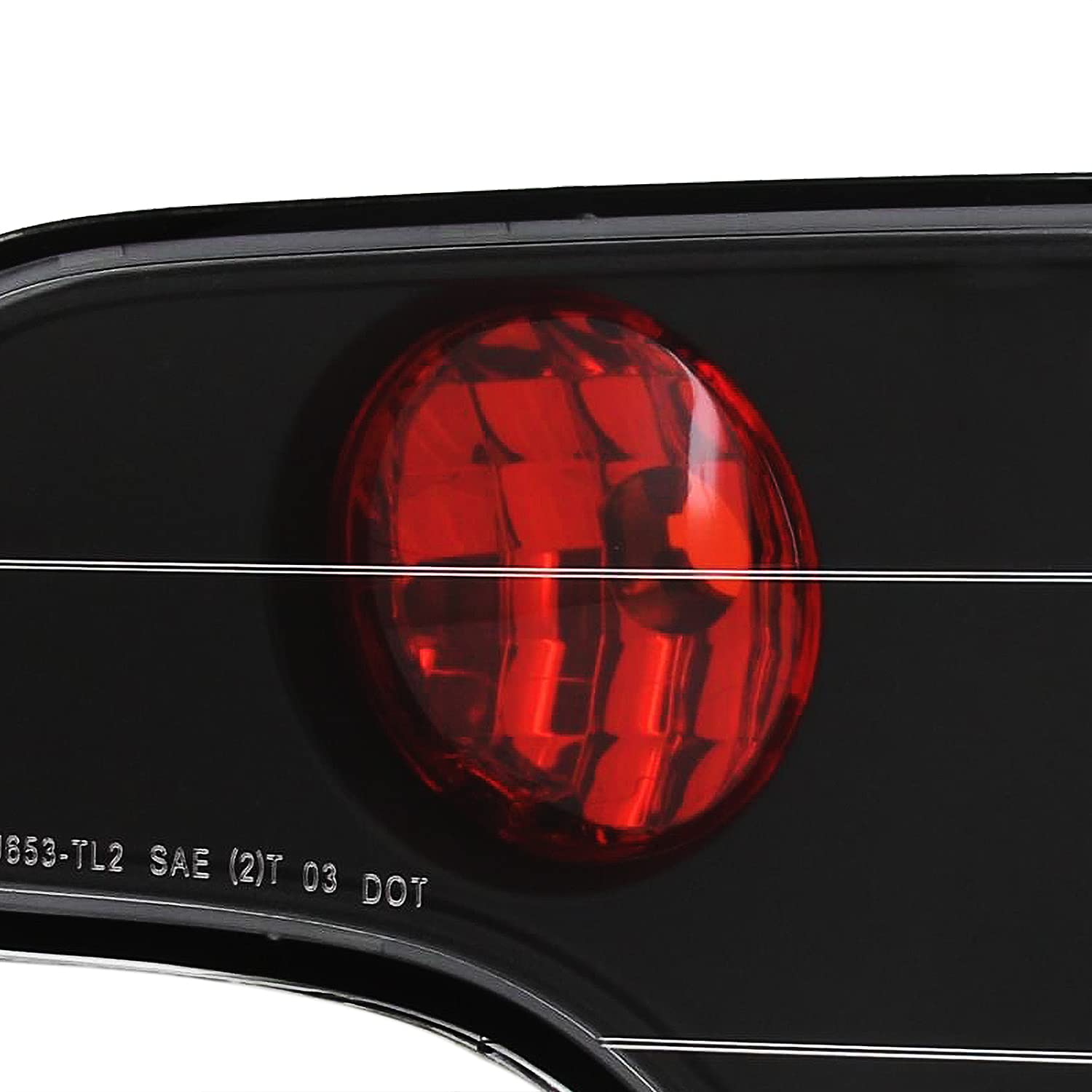 Spec-D Tuning Black Housing Clear Lens Tail Lights Compatible With 2006-2011 Honda Civic Sedan 4 Door, Left + Right Pair Assembl