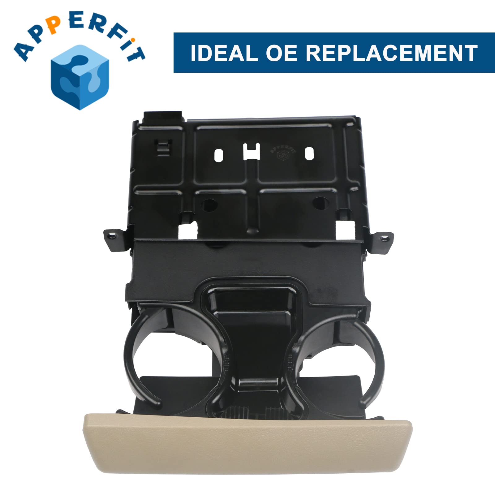Apperfit In Dash Cup Holder Replacement For 2005-2007 Ford F250 F350 F450 F550 Super Duty Truck Tan Replaces 5C3Z-2504810-Aaf