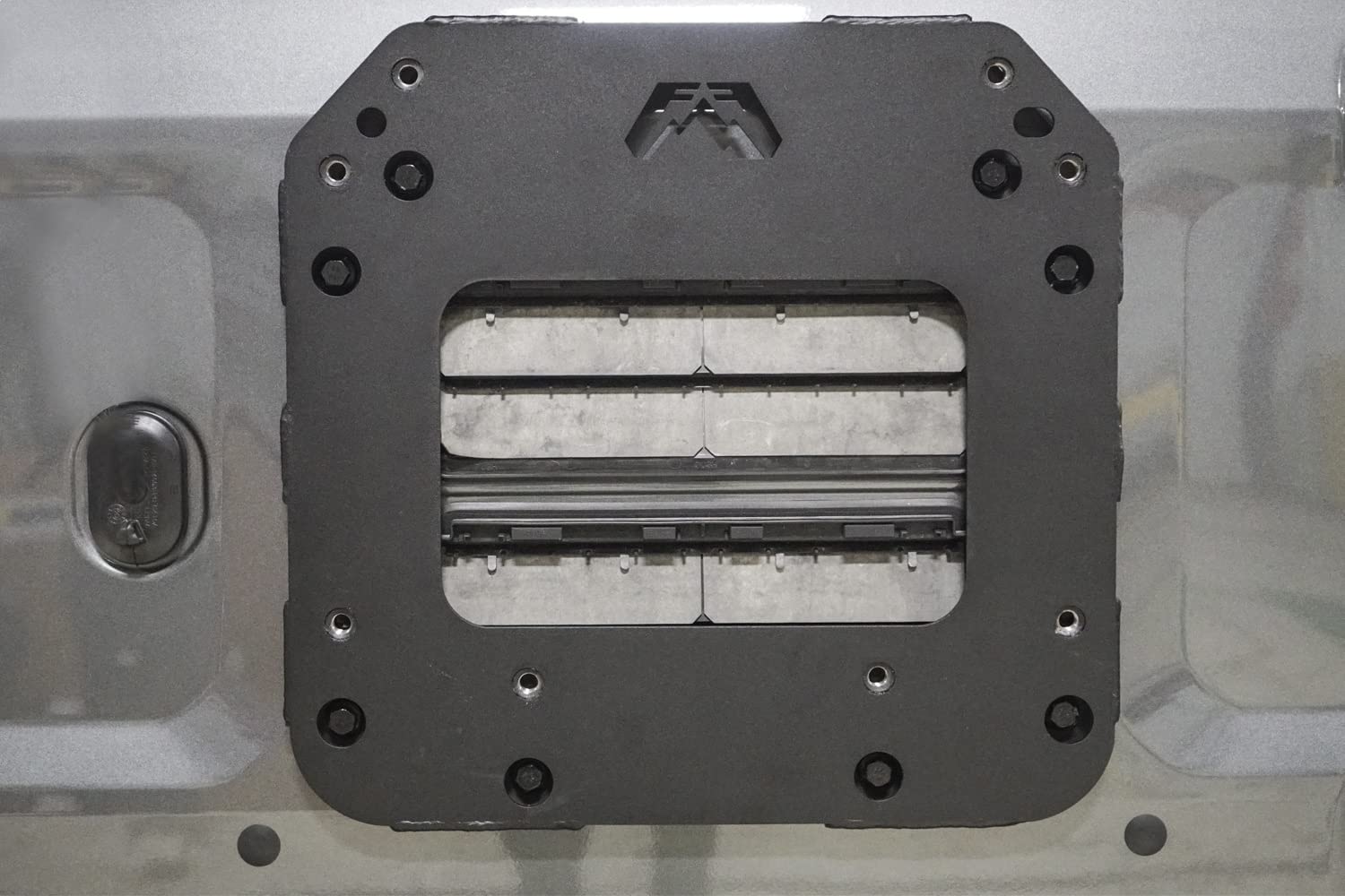 Fab Fours Fb21-Y5251T-1 Tire Carrier Relocation Bracket Fits 21-23 Ford Bronco - 2 Stage Black Powder Coated