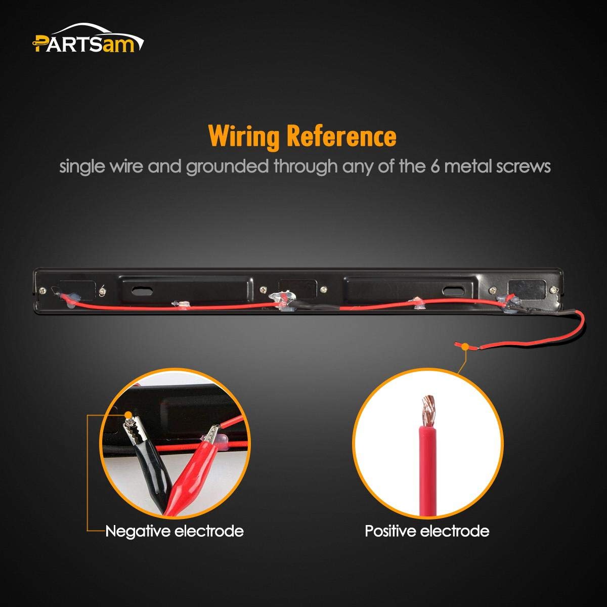 Partsam 14.17 '' Red Led Truck Trailer Smoked Red Clearance Id 3 Lamps Trailer Identification Light Bar W Black Stainless Steel