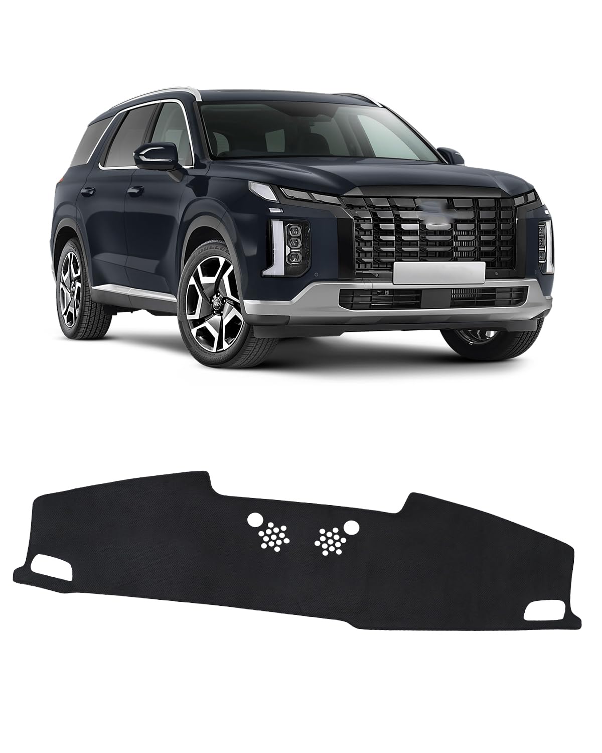 Fiilines Dash Cover For Hyundai Palisade Without Hud 2020-2024, Dashboard Cover Mat For Palisade Accessories Sunshade Nonslip Me