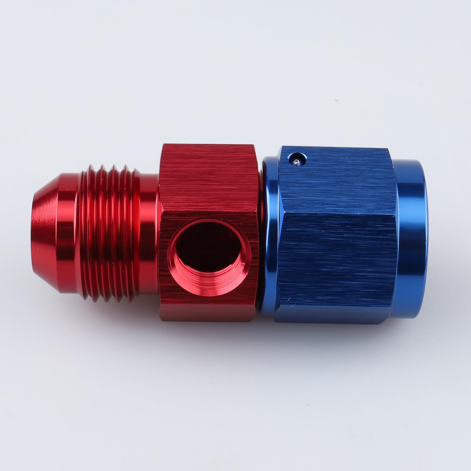 AC PERFORMANCE Aluminum -8 AN Male Flare to -8 AN Female Swivel with 1/8'' NPT Sensor Gauge/Gage Port Fitting, Pressure Take Off