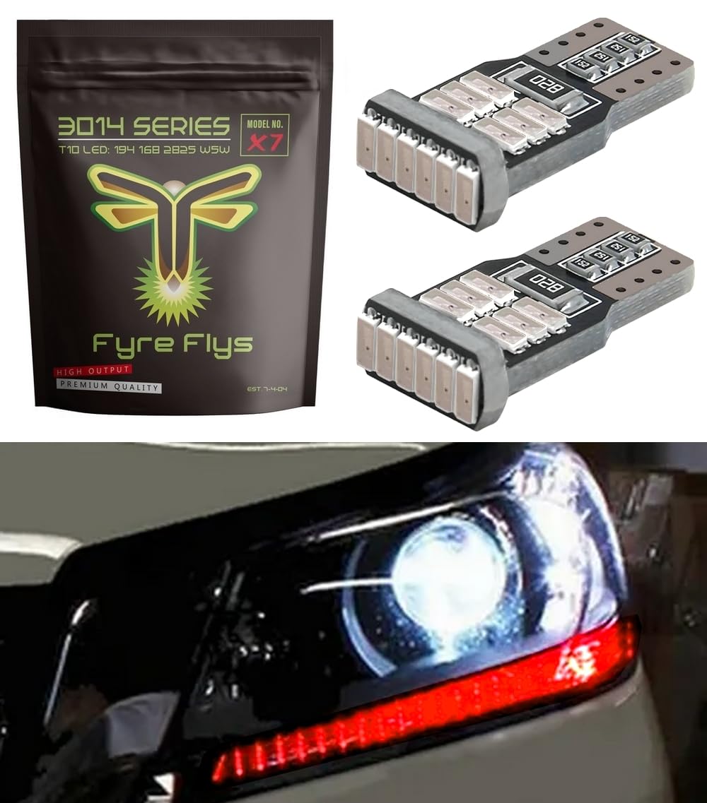 Fyre Flys Led Headlight Drl Strip Bulbs For 2013-2015 Honda Accord Super Bright Canbus Error Free 3014 Series (Red), X7-3014-18-
