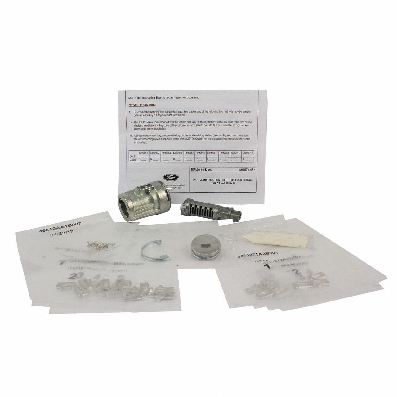 Motorcraft Sw7905 Lock Cylinder And Key, 1 Pack