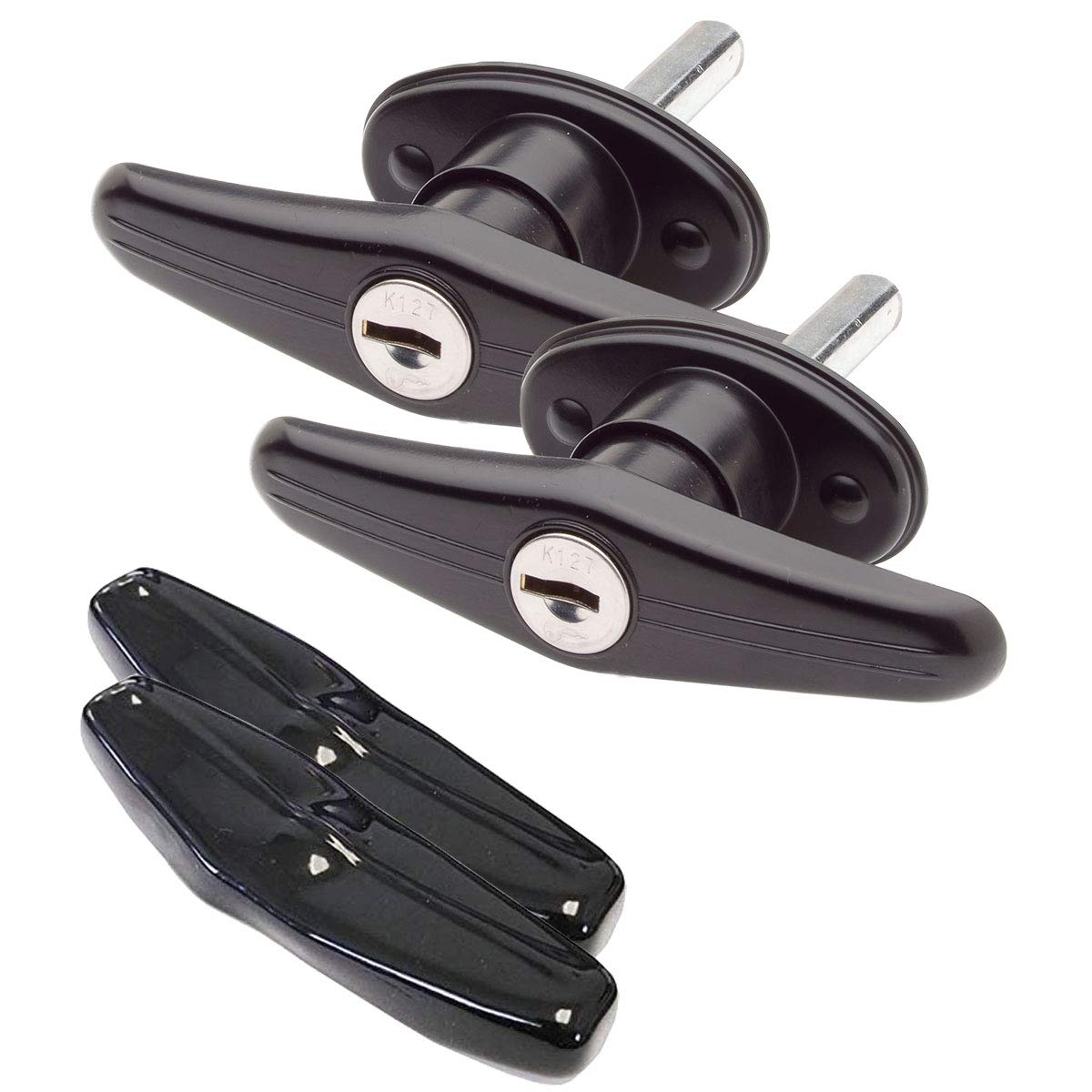 Gordon Glass Co. Truck Cap Locking T-Handles With Dust Covers - Pair Set