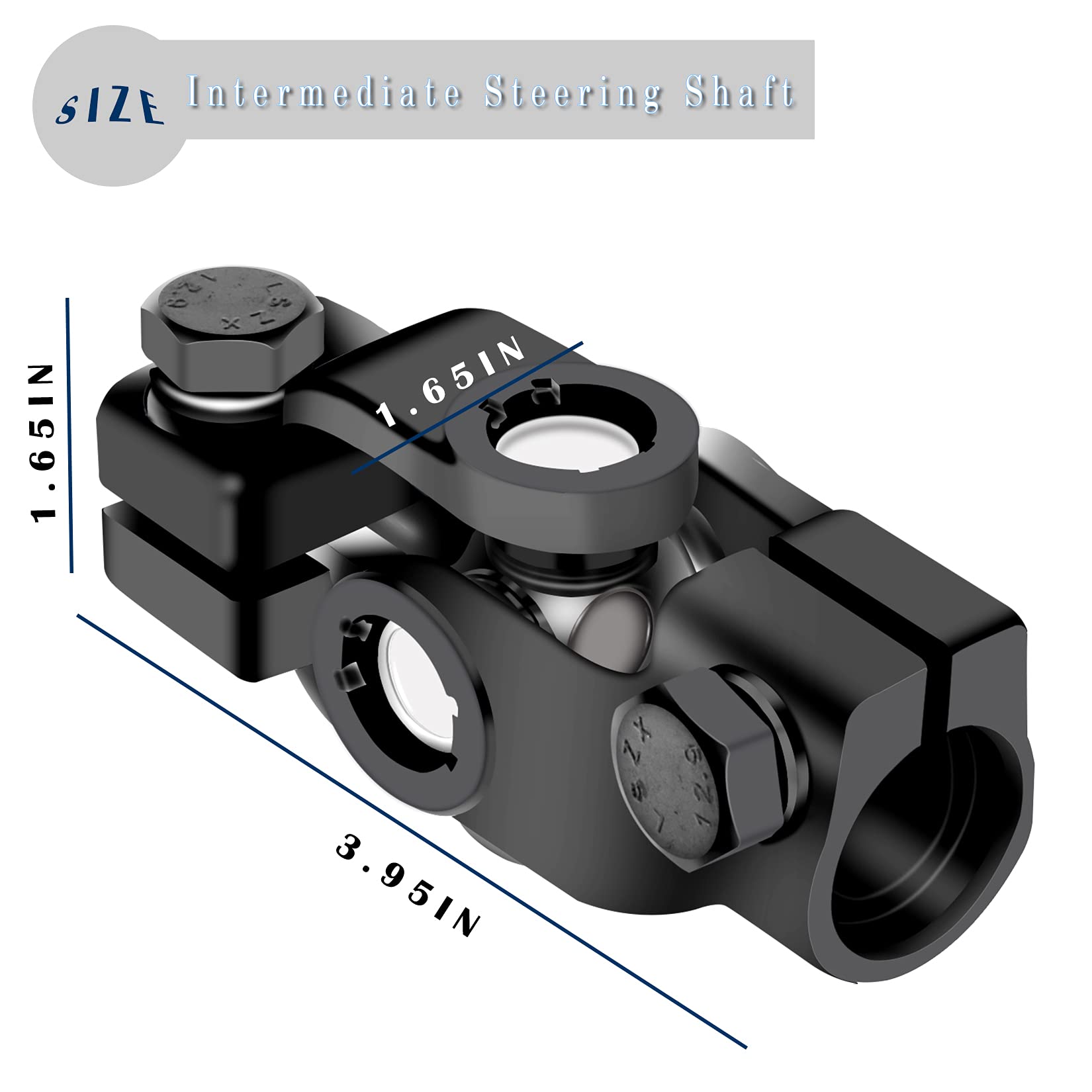425-358 Intermediate Steering Shaft Universal U Joint Coupler Lower Compatible with Ford Escape 2008-2012,Compatible with Mercury Mariner Mazda Tribute 2008-2011,Replaces Part 8L8Z3B676E 8L8Z3B676C
