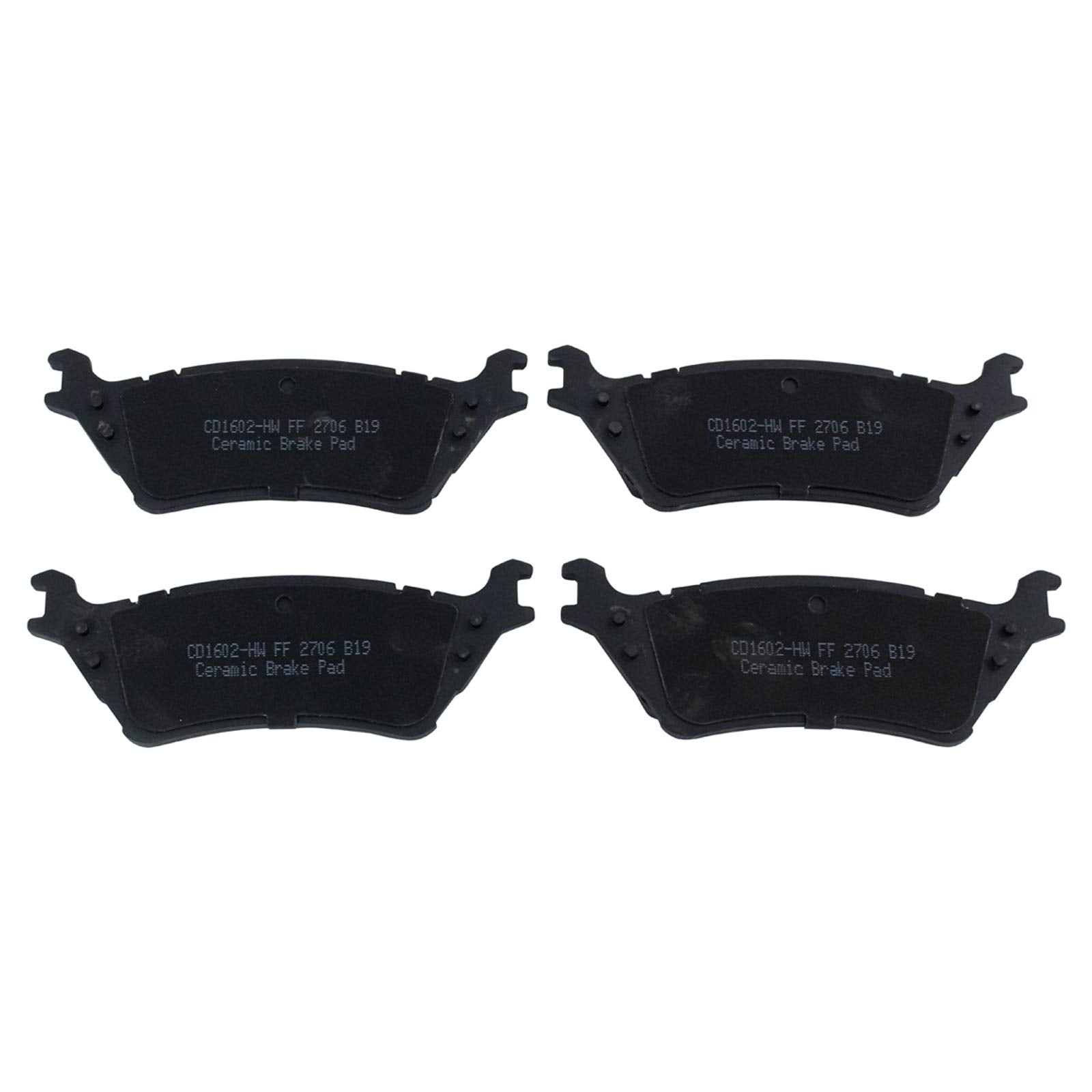 TRQ Rear Brake Pads Ceramic Compatible with 2012-2020 Ford F-150