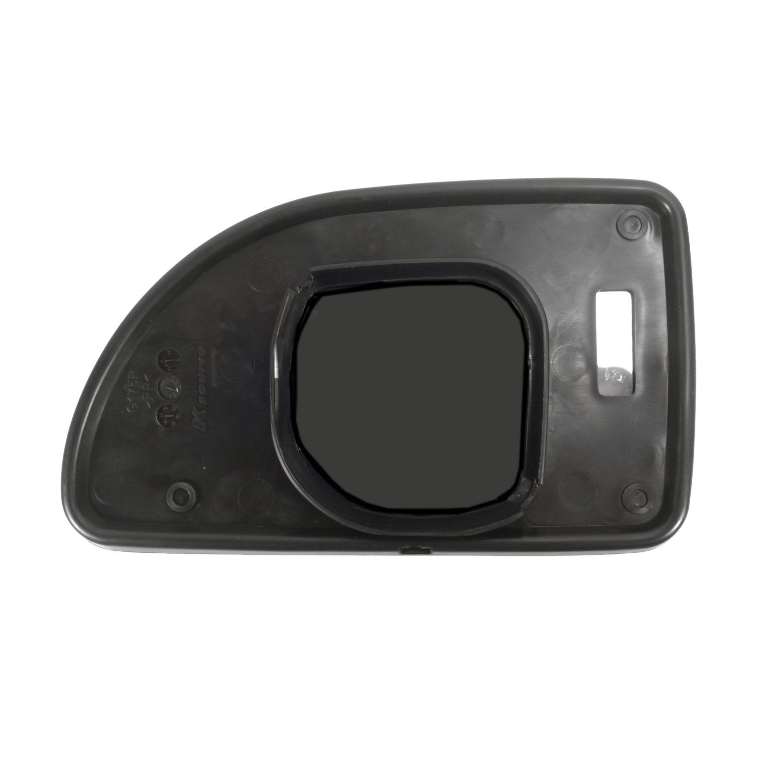 Passenger Side Non-Heated Mirror Glass W/Backing Plate, Chevrolet Equinox, Torrent, Saturn Vue, Vue Hybrid, 5'' X 8 1/4'' X 9 1/