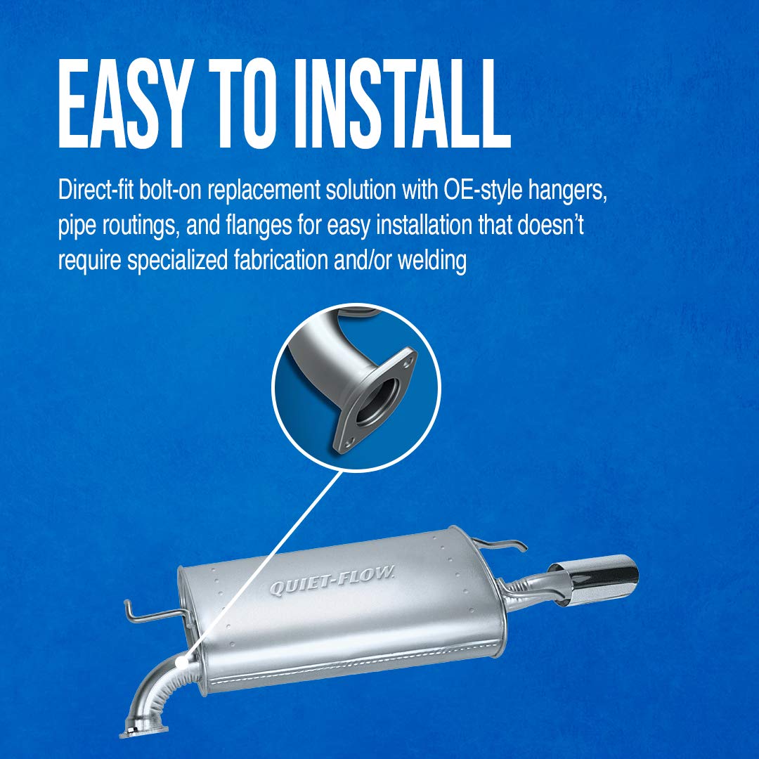 Walker Quiet-Flow Ss 21478 Direct Fit Exhaust Muffler 2.25 Inlet (Id) 2.25 Outlet (Id) For Chevrolet Colorado