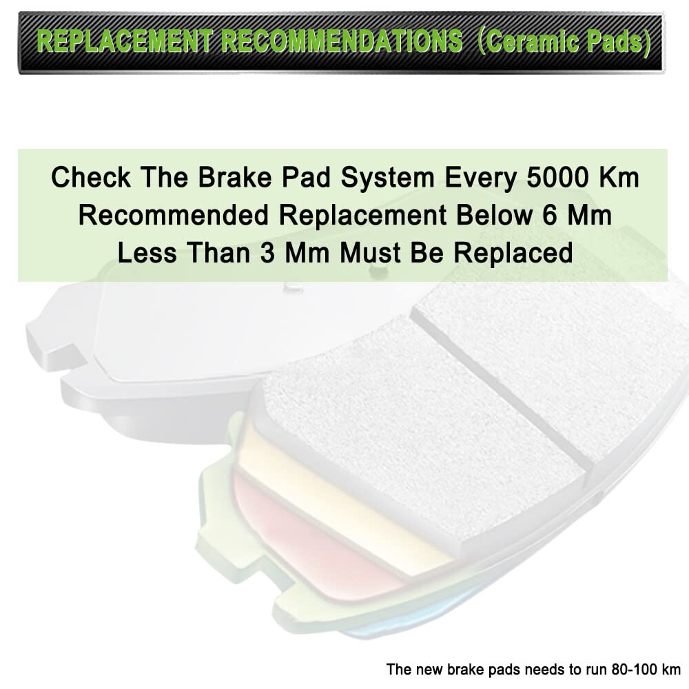 Automuto 4Pc Rear Semi-Metallic Disc Brake Pads Set D967 For Chrysler Aspen For Dodge Dakota Durango Ram 1500 Ram 1500 Van For R