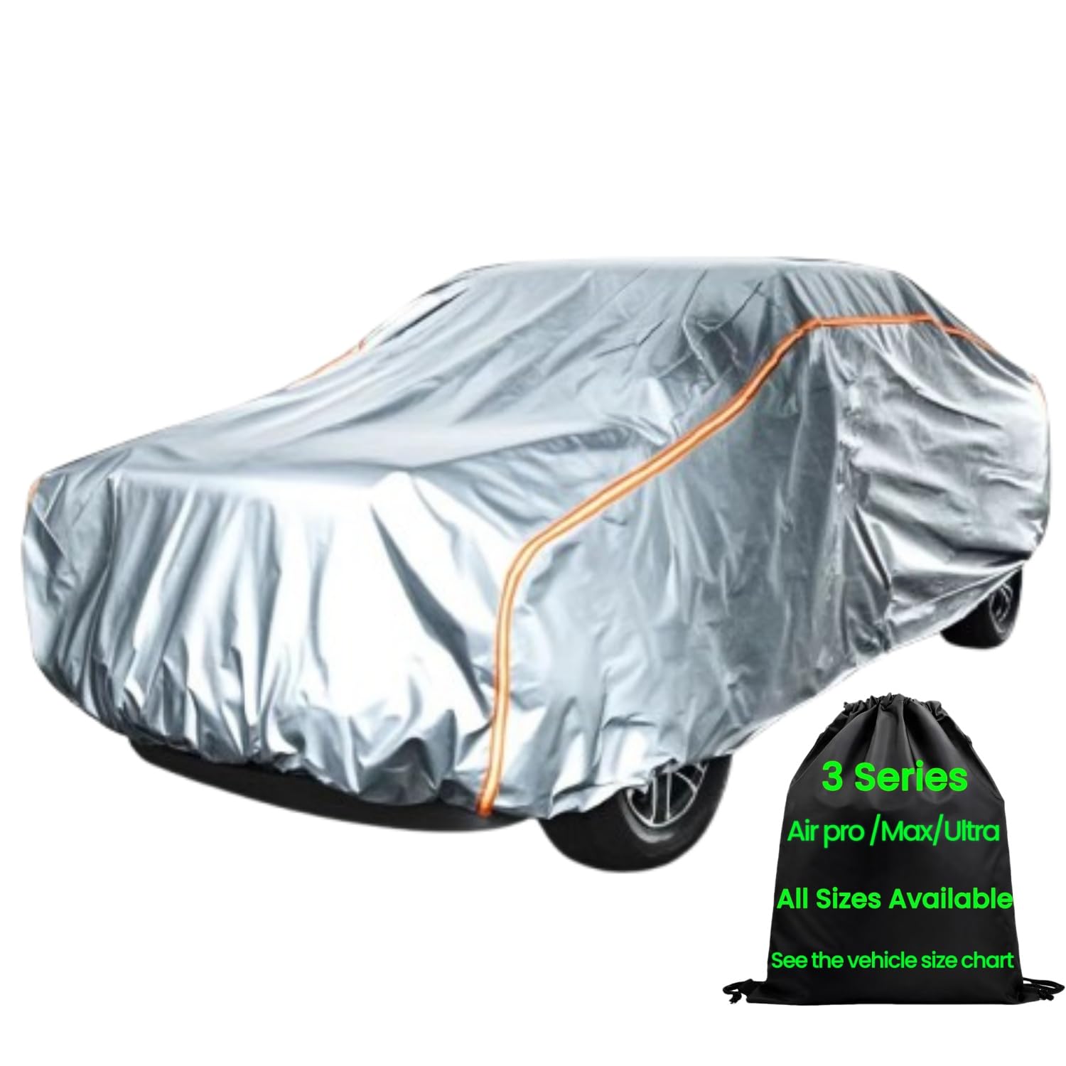 Anitant Truck Cover Waterproof All Weather Outdoor Sun Snow Protector Pickup Cover Durability Scratch Free Cotton Fit Truck Unde