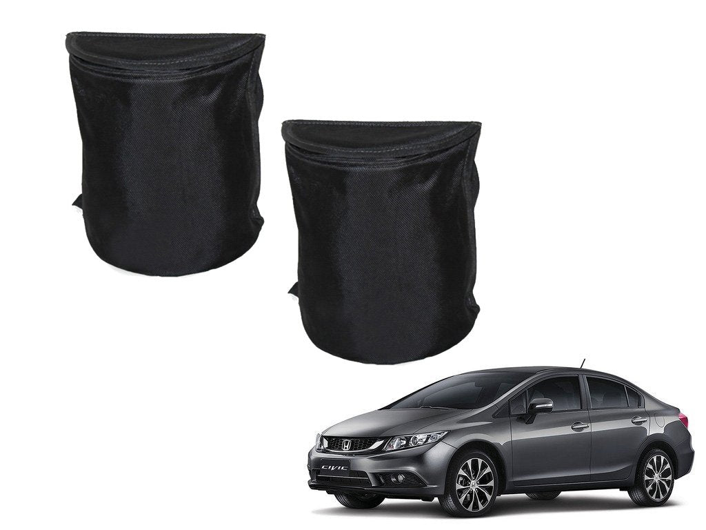 Kozdiko Semi Cylindrical Car Dustbin Set of 2 Pcs for Honda Civic