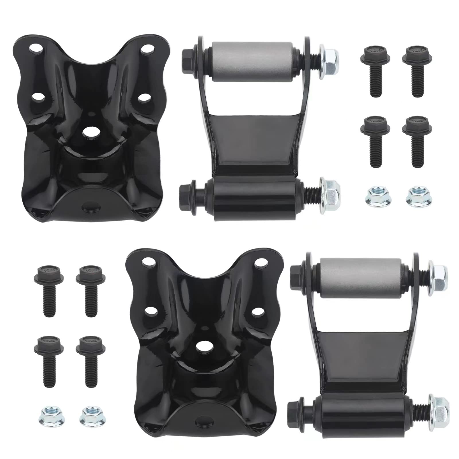 Rear Leaf Spring Shackles Hanger Brackets Repair Kit Fit For 1986-2011 Ford Ranger,1994-2010 Mazda B2300/B3000/B400,1998-2001 Ma