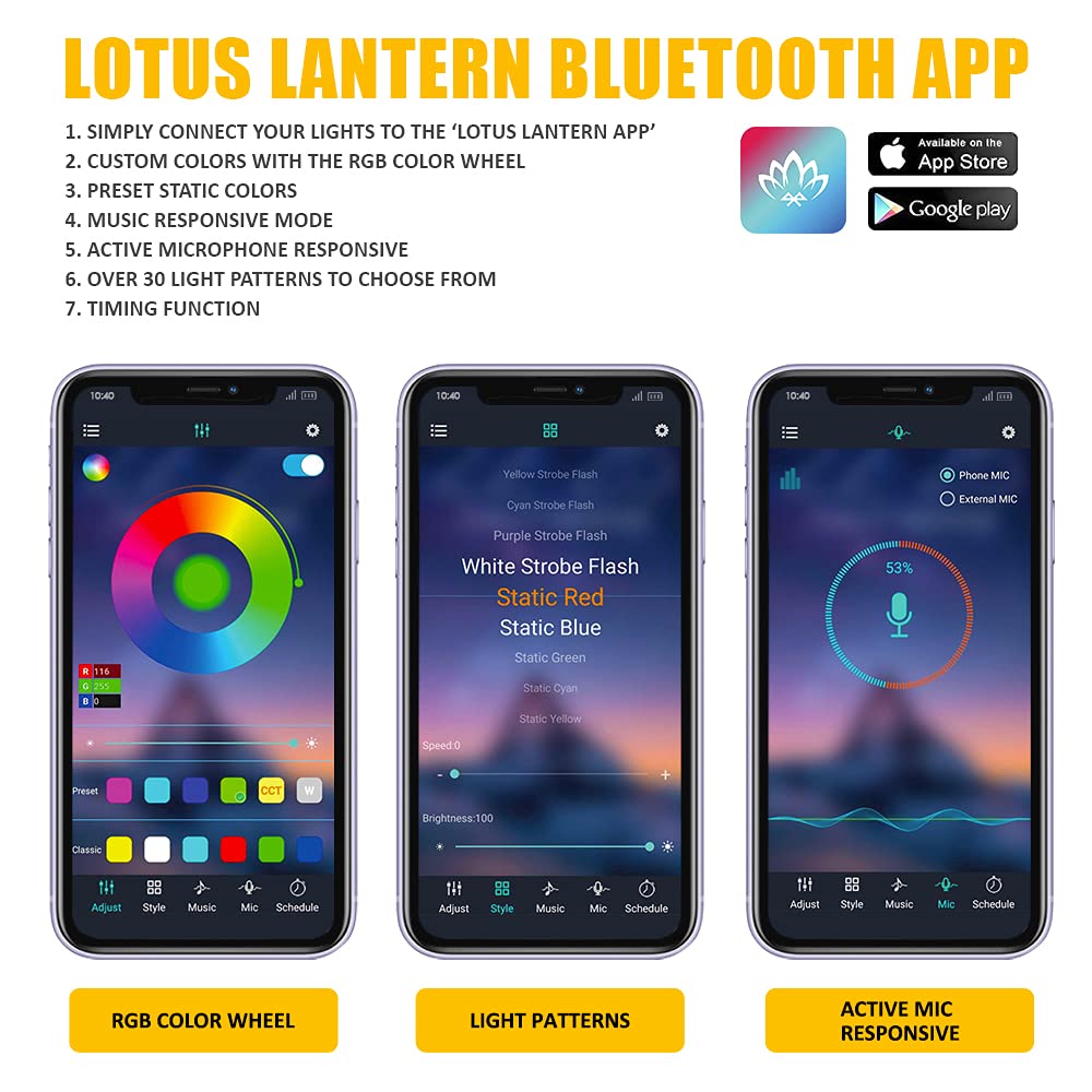 Xprite Motorcycle Rgb Led Light Kit Waterproof W/Wireless Remote Control Underglow Neon Lights Strips Red Brake Lamp Function For Harley Davidson Honda Kawasaki Suzuki 8Pcs