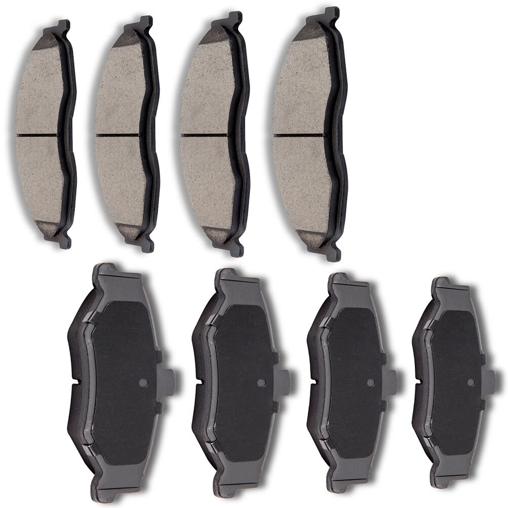 Automuto 8Pcs Front & Rear Disc Brake Pads Set D750 D749 For Chevrolet Camaro 1998-2002,For Pontiac Firebird 1998-2002
