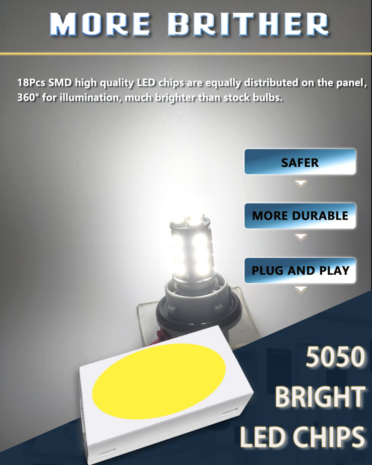 Unxmrff 1156 Led Bulb White Super Bright 7506 1073 1003 1141 Ba15S Led Bulbs 5050 18-Smd Replacement For 12V Rv Interior Ceiling