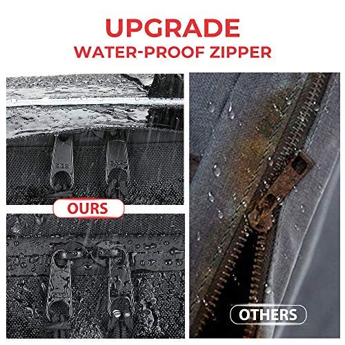 KEMIMOTO ATV Storage Bags, 50L ATV Rear Seat Storage Bag Water-Resistant Four Wheeler Gear Bag Back Seat with Built-In Frame, Re