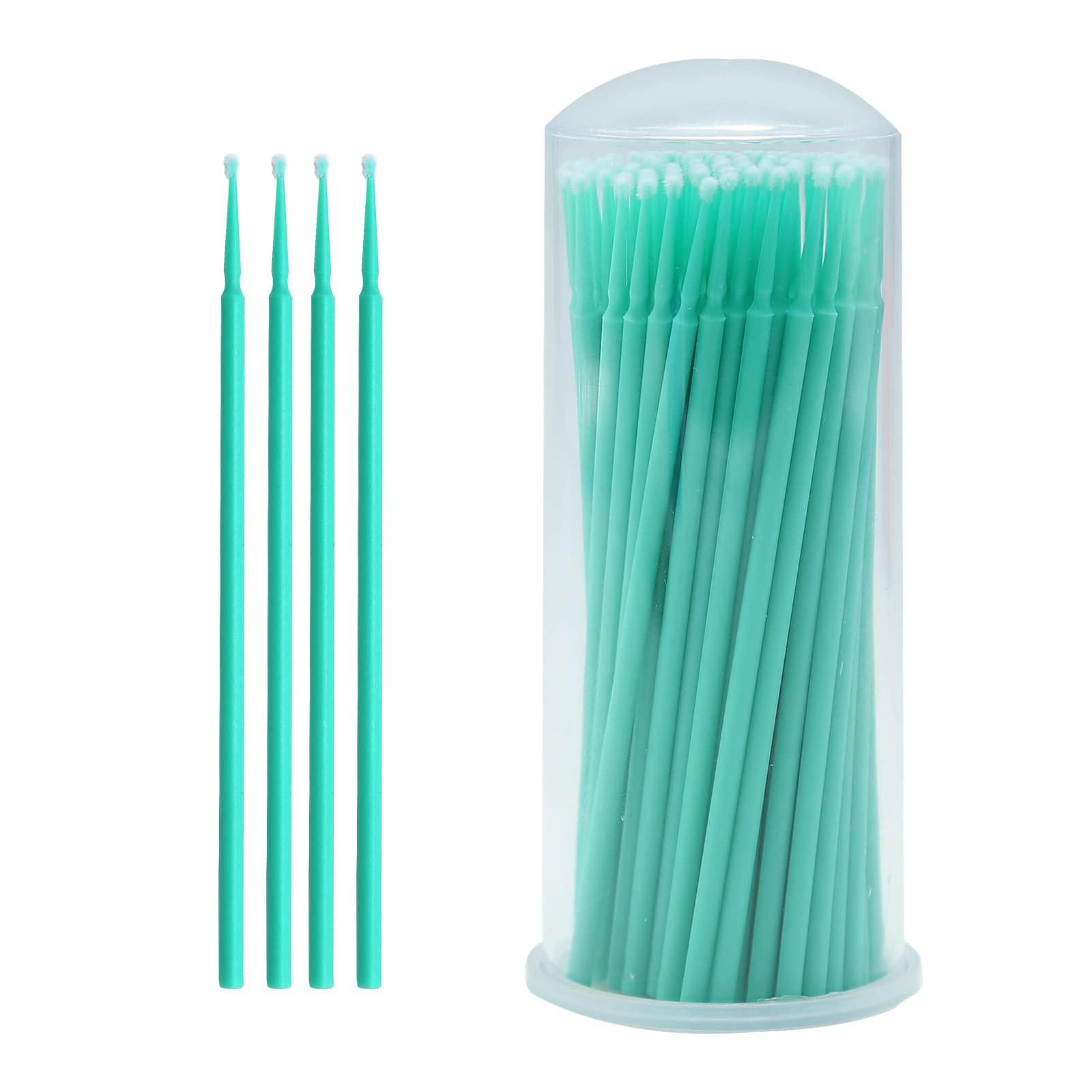 Touch Up Paint Brushes For Automotive Paint Chip Repair Disposable Micro Applicators-100 Pieces Green