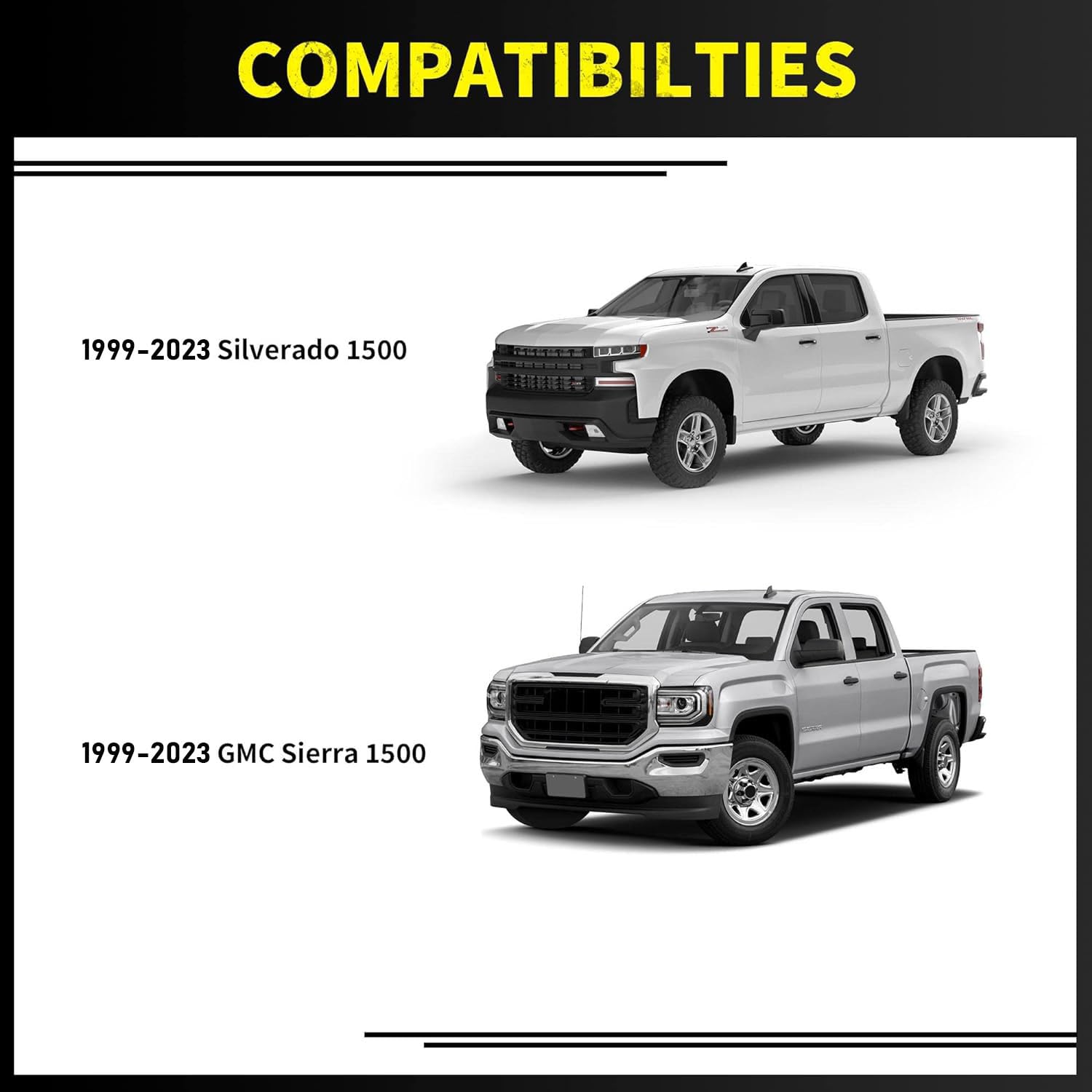 Flycle 3 Inch Rear Lift Blocks Compatible With Chevy Silverado 1500 Sierra 1500, 3'' Rear Leveling Kit For 1999-2023 Silverado 1