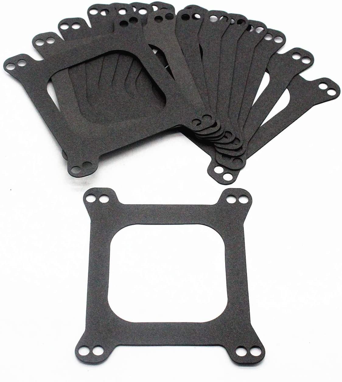10Pcs/Set Carburetor Base Carb Gaskets Open 4 Bbl 1/16'' Thick Fits For Sbc Bbc 350 Engines
