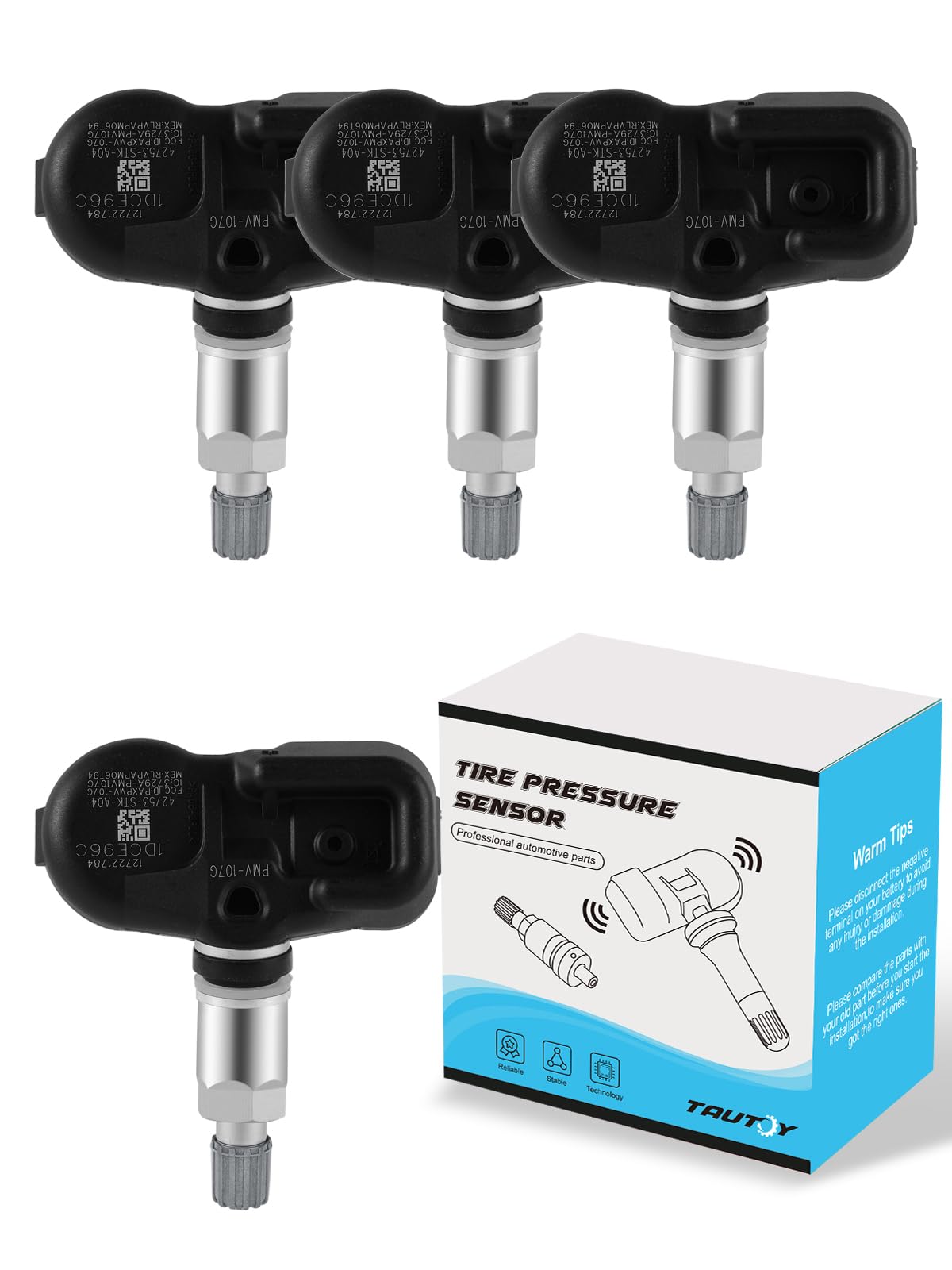 TAUTOY 42753STKA04 42753-SZA-A13 TPMS Tire Pressure Monitoring Sensors 4PCS for Acura MDX 2007-2013,RDX 2007-2012,TSX 2007-2014,