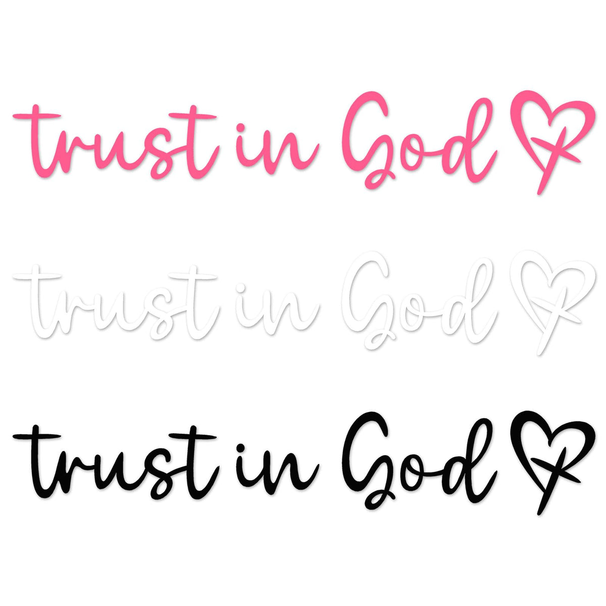 3pcs Trust in God Rearview Mirror Decal, Trust in God Sticker Car Mirror Stickers Rear View Mirror Sticker Vinyl Car Vanity Mirr