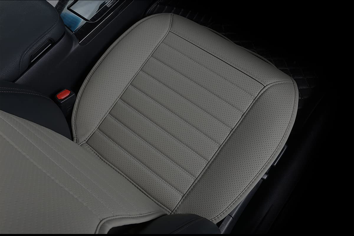 Edealyn Universal Car Seat Cover Pu Leather Car Seat Cushion Driver Seat Cover With Backrest - Car Front Seat Protector Fits 95%