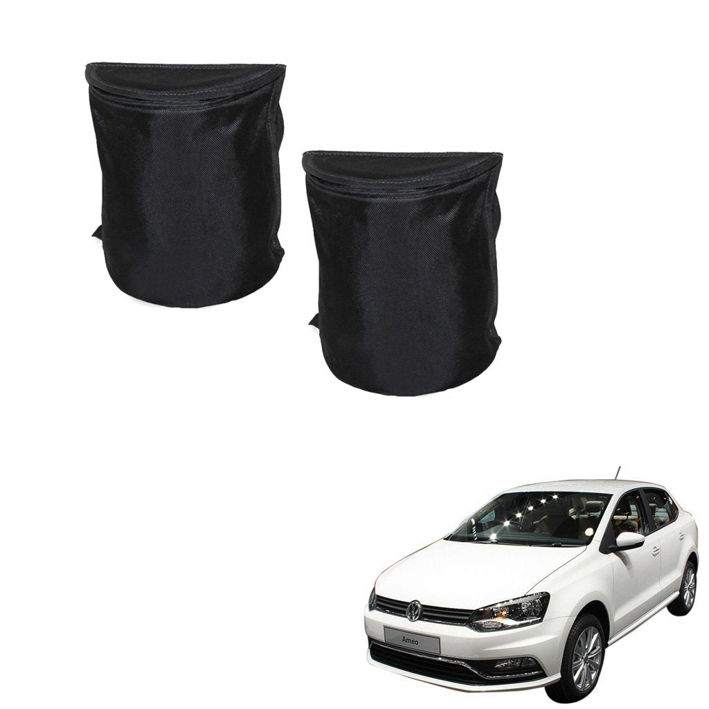Kozdiko Semi Cylindrical Car Dustbin Set of 2 Pcs for Volkswagen Ameo