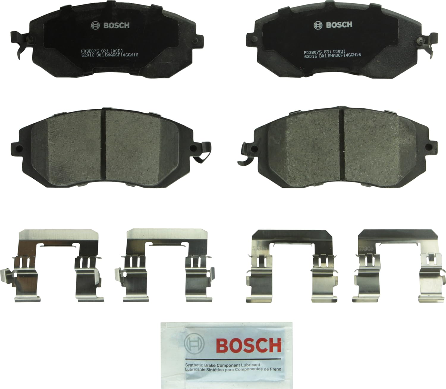 Bosch Bc1539 Quietcast Premium Ceramic Disc Brake Pad Set - Compatible With Select Scion Fr-S; Subaru Brz, Crosstrek, Xv Crosstr