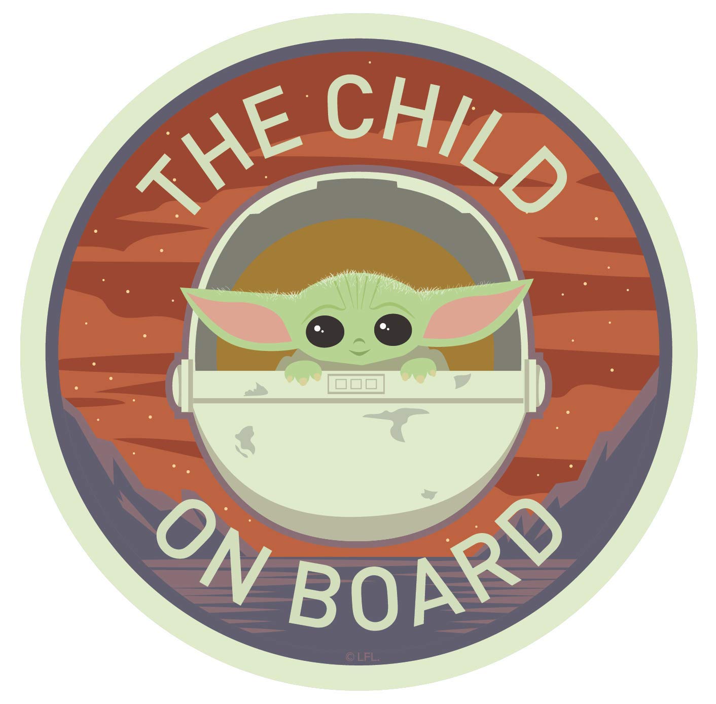 Chroma Graphics Mandalorian The Child On Board E Stick Onz Decal (25068)