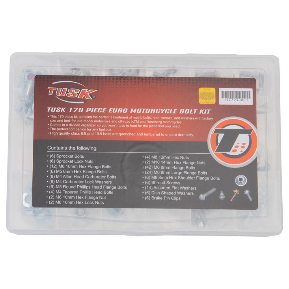 Tusk 170 Piece European Motorcycle Bolt Kit