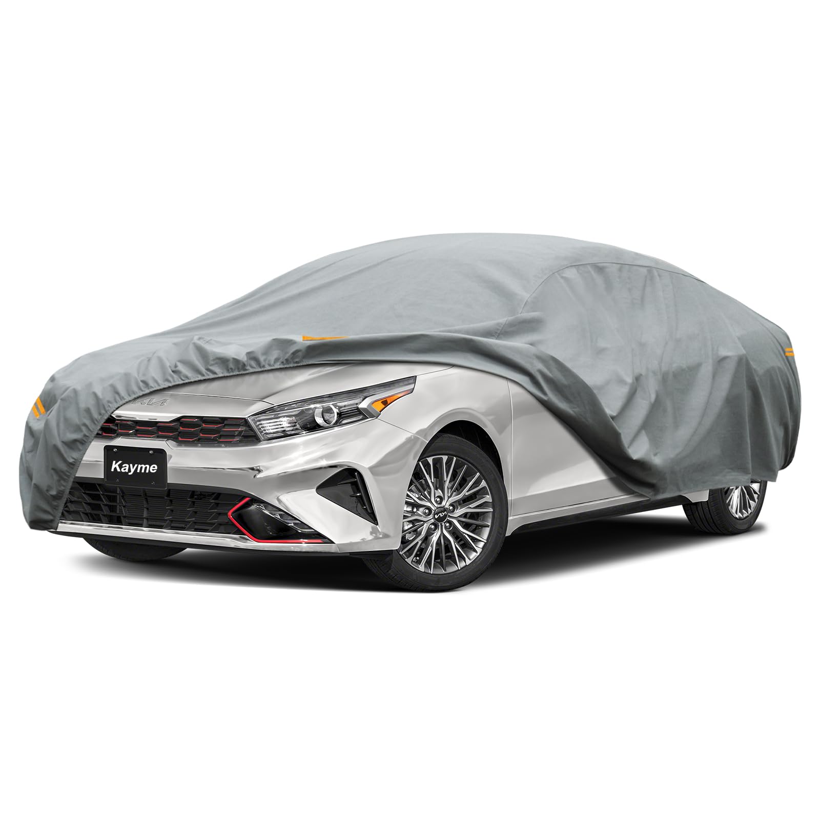 Kayme Heavy Duty Car Cover Custom Fit Kia Forte (2017-2025) Waterproof All Weather For Automobiles, Full Exterior Covers Sun Rai