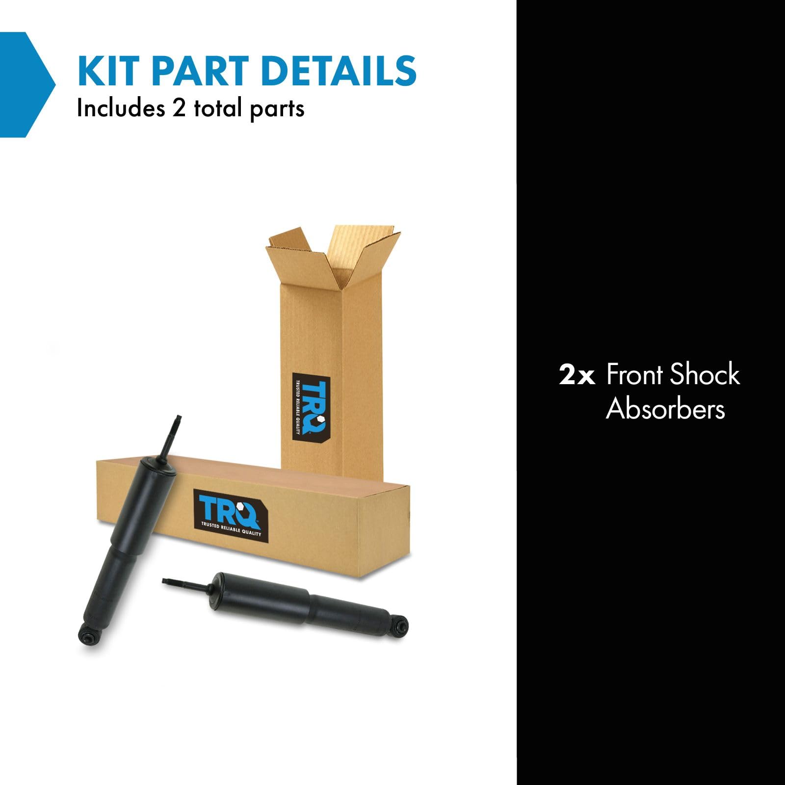Trq Front Shock Absorber Set Compatible With 1980-1982 Chevrolet Luv 1980-1986 Nissan 720 1986-1994 D21 1998-2001 Frontier 1995-