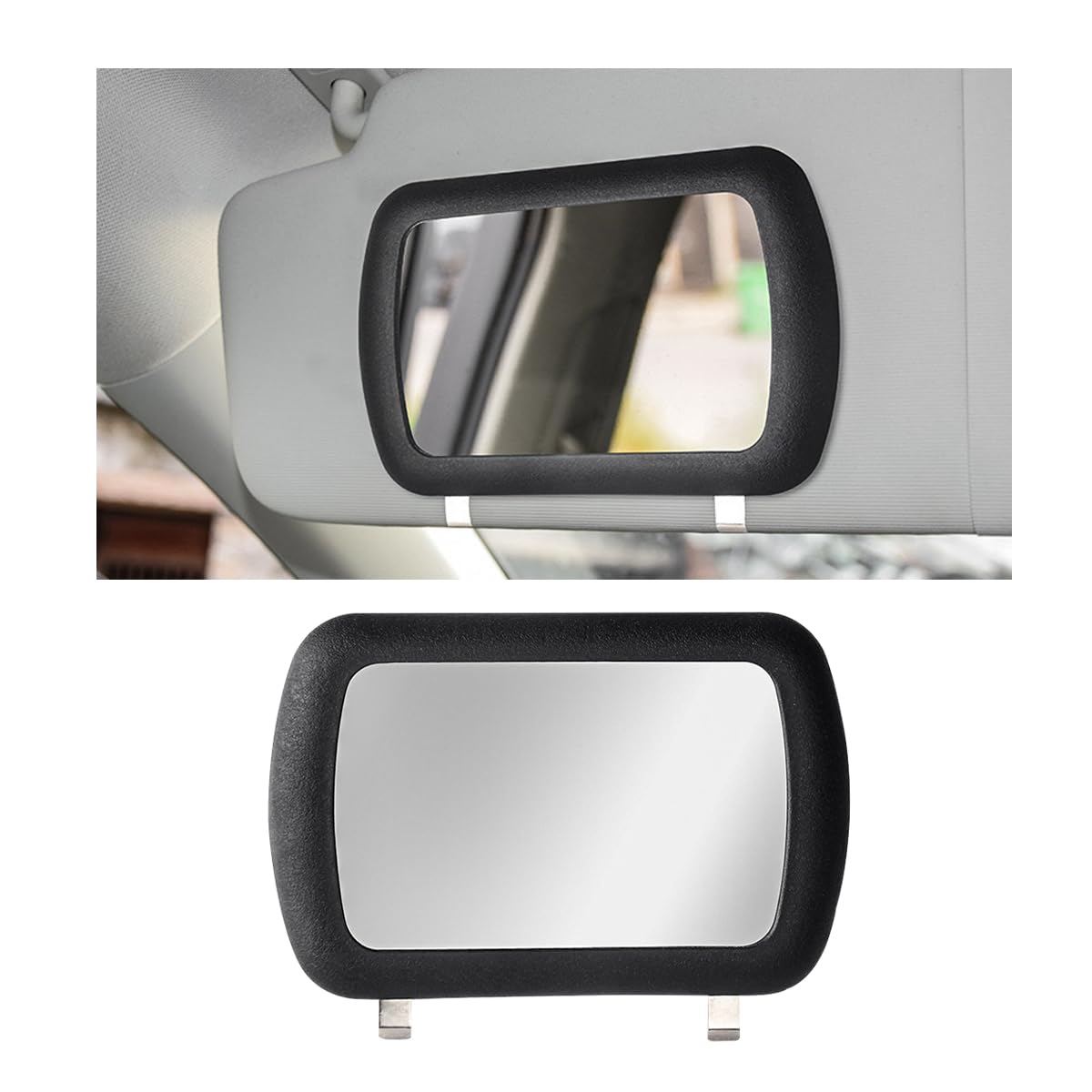 povtii Car Sun Visor Vanity Mirror, Clip-on Automotive Makeup Sun-Shading Mirror, Universal Vehicle Sun Visor Cosmetic Vanity Mi