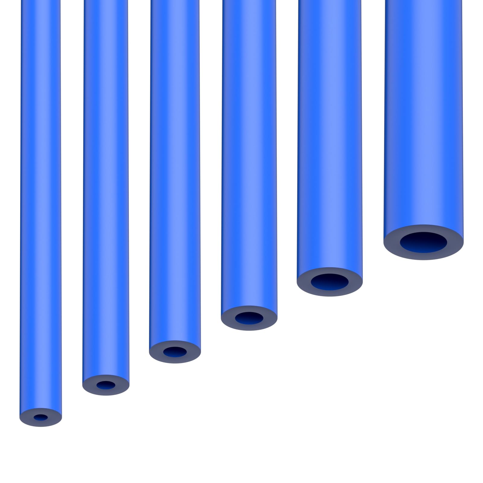 Vacuum Hose Automotive, 1/8'' 5/32'' 3/16'' 1/4'' 5/16'' 3/8''ID High Performance Silicone Vacuum Tubing Hose Kit, 6PCS Vacuum L