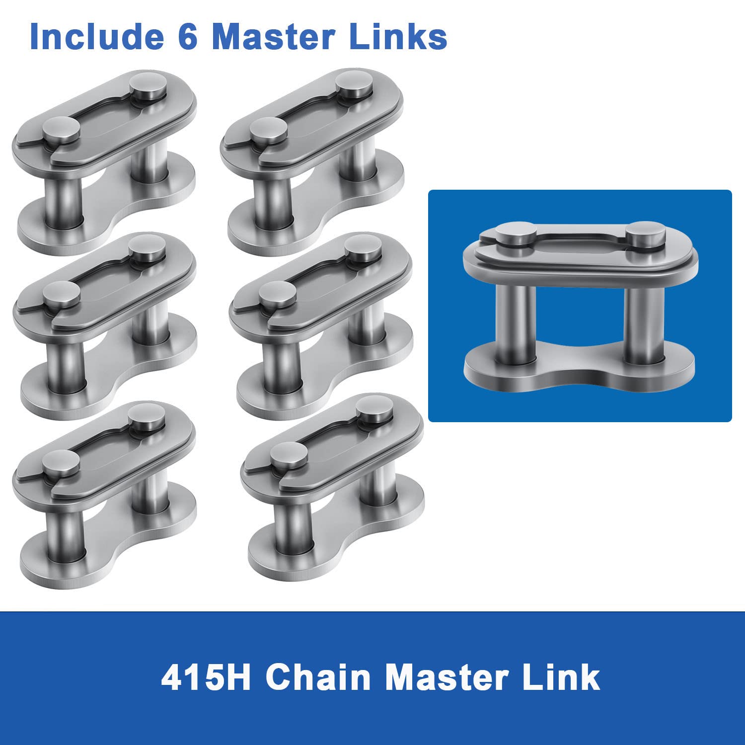 Podoy 415H Motorized Chain 110L Dirt Bike Chain Heavy Duty For 80Cc 49Cc 60Cc 66Cc 2 Stroke Engine Motorized Bike Chain High Pow