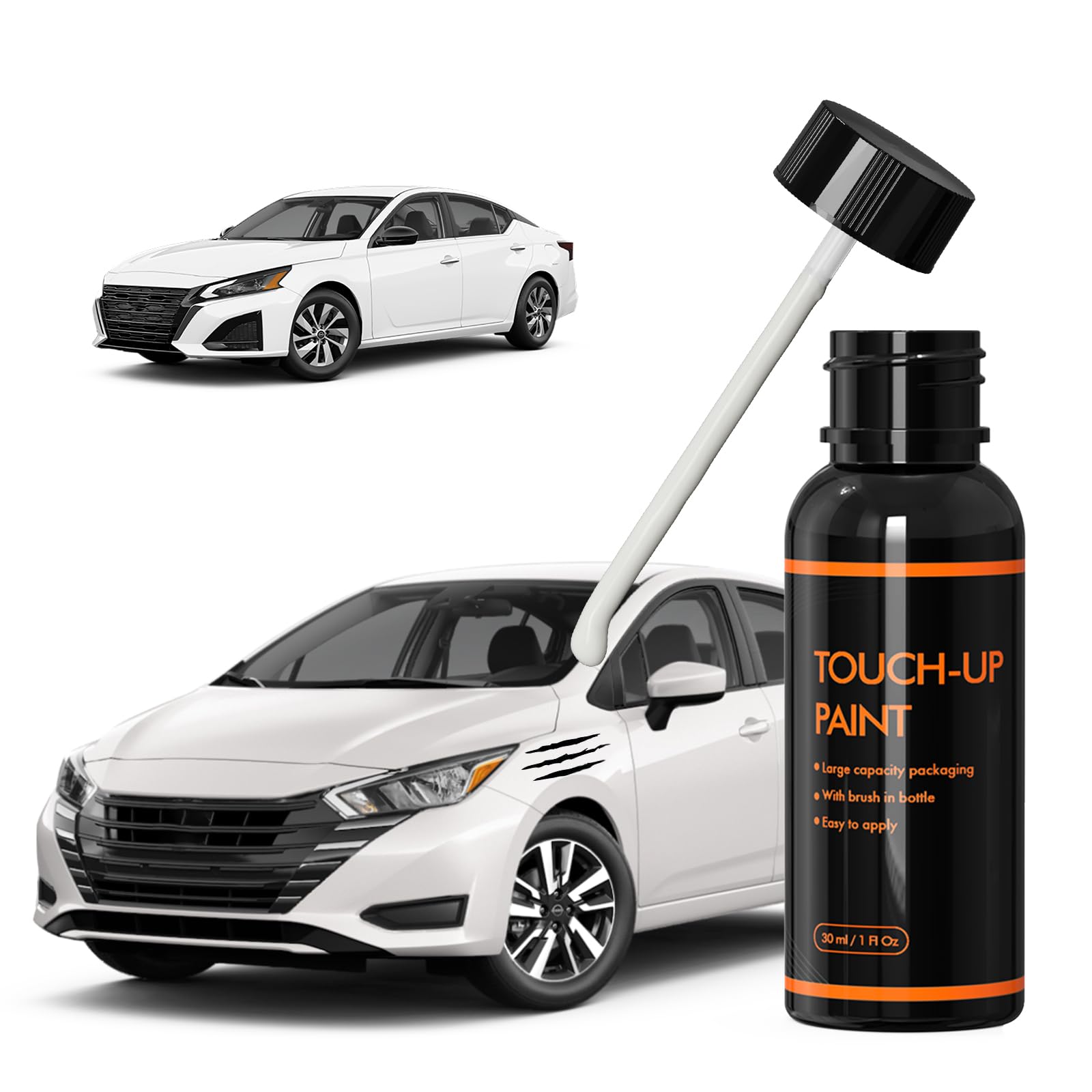 Xtryfun Qac Aspen White Touch Up Paint For Nissan, Diy Car Paint Scratch Repair Kit, Automotive Paints, Quick & Easy Fix Scratch
