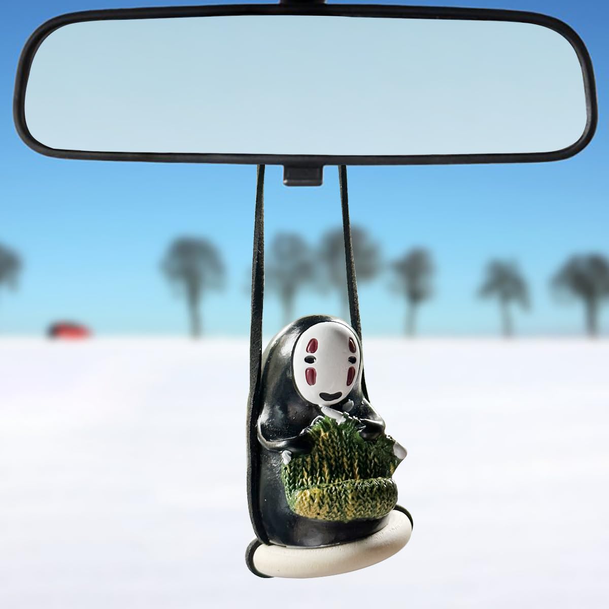Anime Car Accessories Of No Face Man Car Pendant Hanging Swing, For Car Rear View Mirror Accessories Decoration Car Accessories 