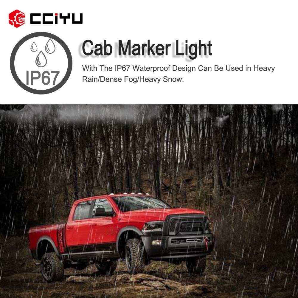 Cab Roof Running Light Lamp With Base Housing Replacement Fit For 2003-2010 For Dodge For Ram 1500 2500 3500 4500 5500/2011-2012 For Ram 1500 2500 3500 4500 5500