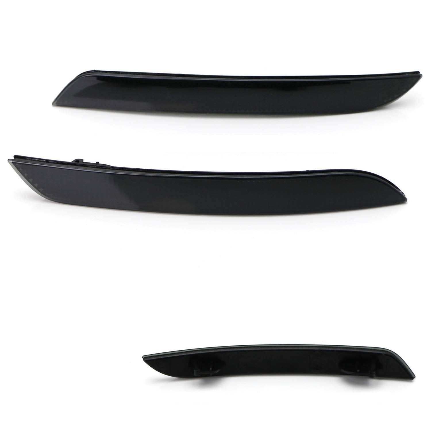 Ijdmtoy Smoked Lens Rear Bumper Reflector Lenses Compatible With 2013-2015 Pre-Lci Bmw F30 F31 F32 F33 3 4 Series Regular Bumper, Oe-Spec Lh Rh Assembly (Will Not Fit Gt Gc, Sports Bumper Or M3/M4)