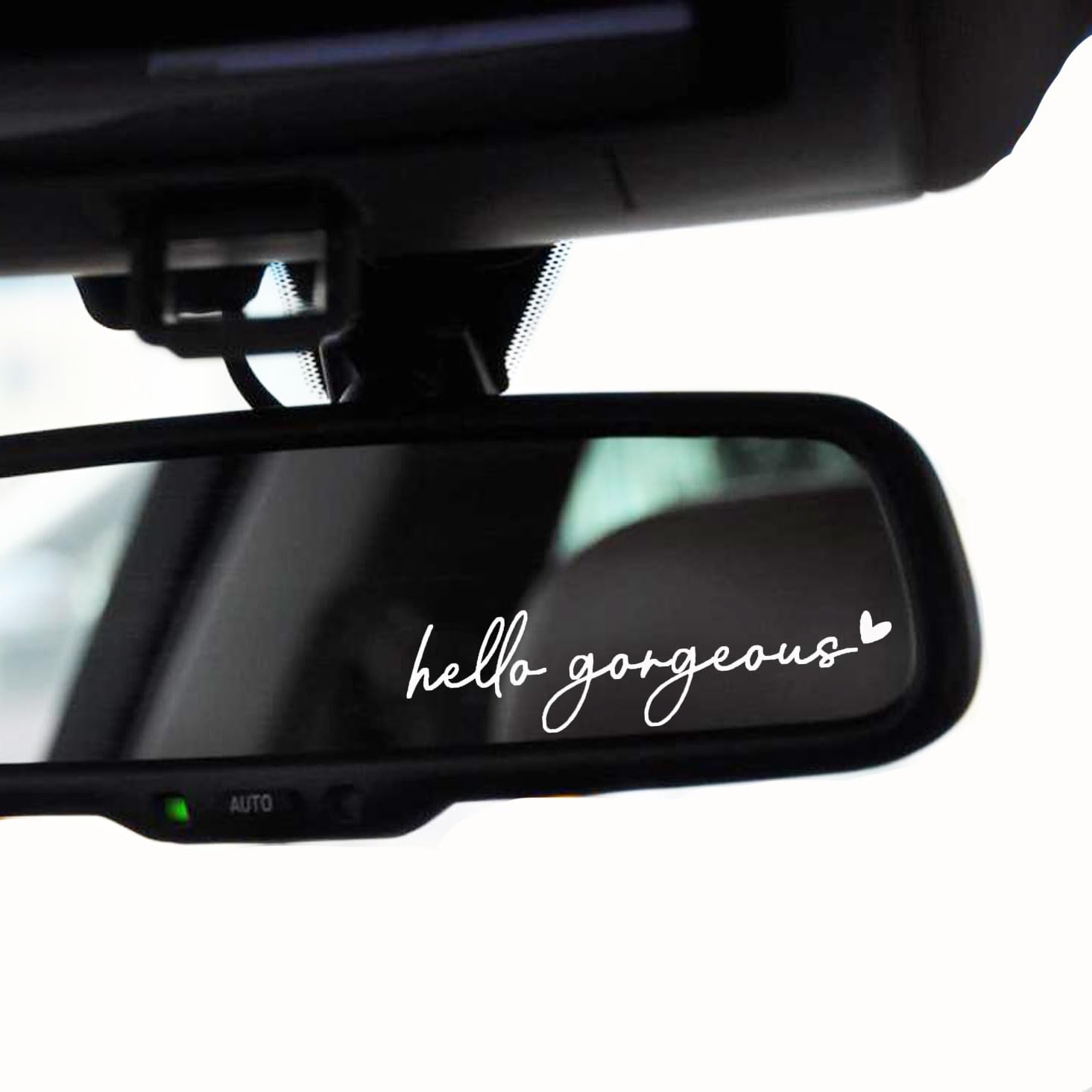 2 X Hello Gorgeous Rearview Mirror Decal Water Bottle Stickers Affirmation Reminder Sticker Laptop Bumper Sticker Tumbler Vinyl