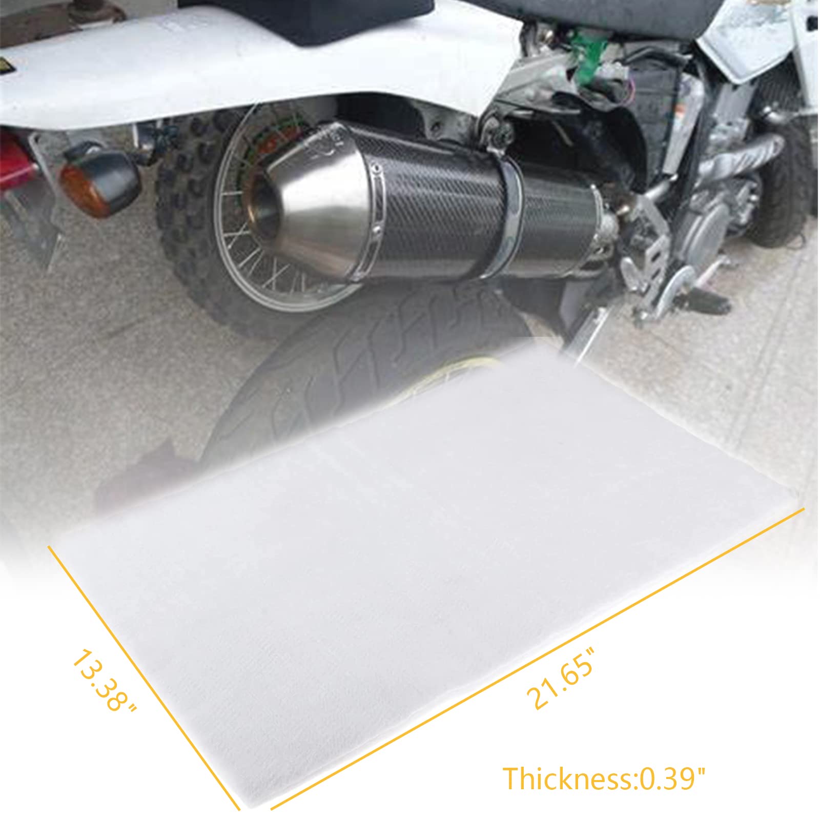 P1Tools Motorcycle Fiberglass Exhaust Muffler Mat For 2-Stroke 4-Stroke Atv Motorcycle Dirt Bike Repack Exhaust Pipe Muffler Silencer Universal Wrap