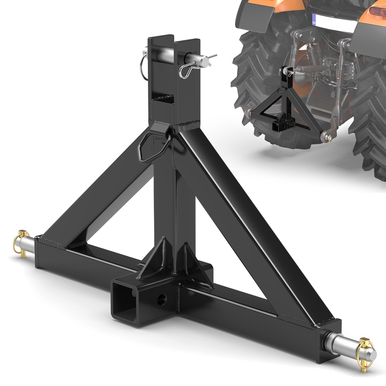 3 Point Trailer Hitch Receiver Quick Hitch Compatible Category 1 Tractors, Heavy Duty Tractor Drawbar Hitch Adapter Compatible w